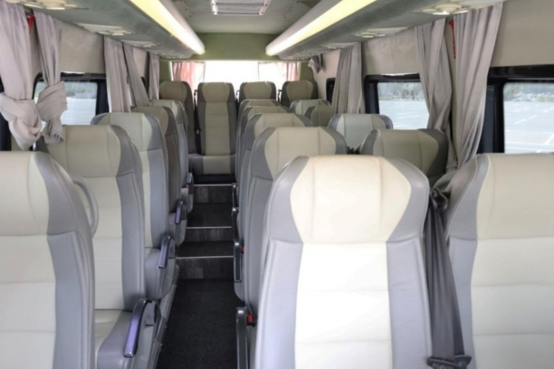 Comfortable Passenger Seats in Mercedes Sprinter 22 Seater Rental.