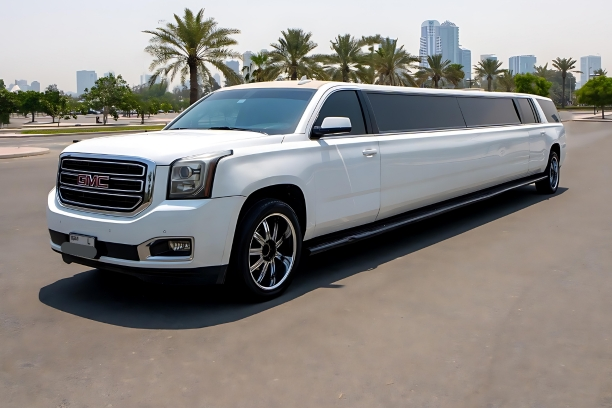 Chauffeur driving a sleek limousine in Dubai